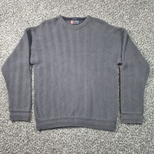 Chaps Ralph Lauren Men's Size Large Sweater Knit Hand Framed‎ Cotton Gray